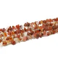 Polished natural carnelian gemstone chips for DIY jewelry making and beadwork projects - Medium / Natural Red Agate Chips