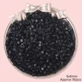 6x6mm schwarze Acryl-Quadratperlen für DIY-Armbänder und Ketten, Set mit 90 Stück - 6x6mm (ca. 90 Stück/Packung) / Schwarz