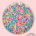 Bunte 6x6mm Makronen Acryl Quadratperlen für DIY Armbänder und Bastelarbeiten - 6x6mm (ca. 90 Stück/Packung) / Macaron-Farbe