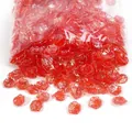 DIY shell petal beads in iridescent red finish with pre-drilled holes for jewelry - 15x17mm (Aperture approx 1.5mm) / Red (20 Pieces)