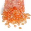 Orange petal beads with iridescent finish for handmade DIY jewelry and hair accessories - Orange (20 Pieces)