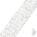 Cuentas de concha natural en forma de arroz para hacer joyería de 7mm x 4mm - Grano de Arroz Ovalado / 4x7mm (aprox. 50 unidades/38cm)