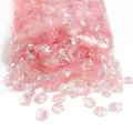 Iridescent pink ABS pearl peony flower petals with drill holes for DIY jewelry making - Pink (20 Pieces)