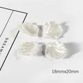 Pendentifs pétales pivoine ABS blanc nacré pour bijoux DIY 18x20mm lot de 4 - Sac Standard / Grand Beige (18mmx20mm)