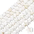 Cuentas de concha natural de 10mm en forma de estrella para joyería artesanal y DIY - Estrella de cinco puntas / 10mm (aprox. 45 unidades/35cm)