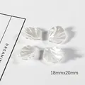 Pétales de fleurs en nacre translucide 18mmx20mm avec finition perlée pour le DIY - Sac Standard / Grand Blanc (18mmx20mm)