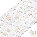 Cuentas de concha natural de 12mm con forma de estrella para bisutería artesanal DIY - Estrella de cinco puntas / 12mm (aprox. 38 unidades/38cm)