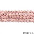 Pink synthetic turquoise skull beads 10x13mm with cracked texture for DIY jewelry making - Large Skull Style (BTB1177) / Approx 30 Pieces (10x13mm) / Pink
