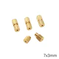 Golden cylinder screw clasps 7x3mm for DIY jewelry necklace and bracelet making - Style #05 / 1 Piece / Gold