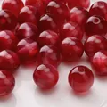 10mm deep red resin beads with cat-eye effect for DIY jewelry making and bracelets - 10mm (10 Pcs/Pack) / Red