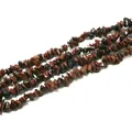 Strand of irregular mahogany obsidian chip beads for DIY jewelry making and craft projects - Medium / Natural Gold Swan Stones