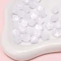 Polished white iridescent octagonal resin beads for DIY bracelet and necklace jewelry - Octagonal (BSB132) / 10mm (Aperture approx 1.5mm, 10 Pieces/Pack) / White