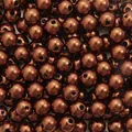 Glossy coffee brown ABS imitation pearls with holes for DIY jewelry making and crafting - Coffee