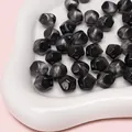 10mm faceted resin beads with black grey gradient and cat eye effect for DIY bracelets - Octagonal (BSB132) / 10mm (Aperture approx 1.5mm, 10 Pieces/Pack) / Black