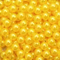 Bulk 4-10mm lemon yellow ABS faux pearls with holes for DIY craft jewelry making - 4mm 500g/Pack Approx 15000 Pcs / Yellow
