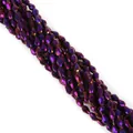 Faceted teardrop glass beads in iridescent deep purple for DIY jewelry making - 1 Strand/Pack (Approx. 65-68 beads) / Purple Plated