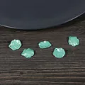 Cinq pendentifs en forme de pétale vert émeraude en perle ABS pour la création de bijoux DIY - Sac Standard / Grand Vert (18mmx20mm)