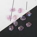 Pétales de pivoine irisés violets en ABS pour épingles à cheveux et bijoux artisanaux - Sac Standard / Petit Iridescent Violet (15mmx17mm)