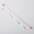 Beading needles with a clear storage tube and orange caps for jewelry making - 0.7mm (Single Needle)