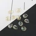 Pétales de fleurs en perle ABS irisés pour accessoires d'épingles à cheveux DIY - Sac Standard / Petit Iridescent Jaune (15mmx17mm)