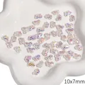 Perle a farfalla iridescenti 10x7mm in resina con finitura perlata per gioielli fai-da-te - Stile Farfalla Piccola (#07) / 10x7mm (2 Pezzi/Confezione) / Bianco Iridescente