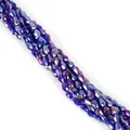 Deep blue and purple faceted teardrop crystal beads with AB coating for DIY jewelry - 1 Strand/Pack (Approx. 65-68 beads) / Deep Blue AB