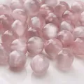 Polished 10mm light pink resin beads with cat eye effect for DIY jewelry making - 10mm (10 Pcs/Pack) / Light Coffee