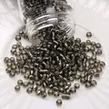 DIY glass seed beads in dark grey metallic finish for handmade jewelry making - #06 Style (Silver Lined Seed Beads)