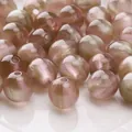 Pink and green gradient 10mm resin round beads with cat-eye luster for DIY jewelry - 10mm (10 Pcs/Pack) / Brown