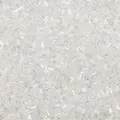 Mix of 2mm iridescent white glass bugle beads and seed beads for DIY jewelry making - 2mm (15g/Pack) / AB White