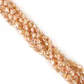 Strand of faceted champagne glass crystal teardrop beads for DIY jewelry making - 1 Strand/Pack (Approx. 65-68 beads) / Medium Amber AB