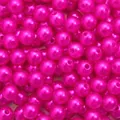 Vibrant rose pink 4-10mm ABS imitation pearls with center holes for DIY jewelry making - Rose Red