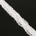 Faceted 4x6mm crystal glass teardrop beads with iridescent AB coating for jewelry making - 1 Strand/Pack (Approx. 65-68 beads) / AB White