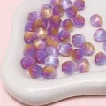 Cuentas de resina de 10mm con degradado violeta naranja y efecto ojo de gato para joyería - Octogonal (BSB132) / 10mm (Apertura aprox. 1.5mm, 10 Piezas/Paquete) / Naranja Púrpura Azul