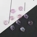 Perles de pétales ABS violet clair avec texture coquille pour la création de bijoux - Sac Standard / Grand Iridescent Violet (18mmx20mm)