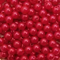 Glossy red ABS imitation pearls for DIY jewelry making and beaded handicrafts - Red