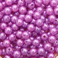 Deep purple ABS imitation pearl round loose beads with holes for DIY jewelry making - Light Purple