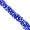 Deep blue AB teardrop glass crystal beads with faceted finish for DIY jewelry - 1 Strand/Pack (Approx. 65-68 beads) / Medium Blue AB