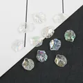 Pétales de coquillage en ABS irisé avec revêtement AB pour bricolage de bijoux - Sac Standard / Grand Iridescent Blanc (18mmx20mm)