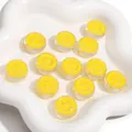 Yellow 20mm acrylic smiley face beads for DIY handmade bracelets and phone charms - 20mm 10 Pieces/Pack / Yellow
