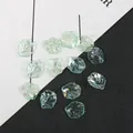 Charm de feuille irisé vert clair avec revêtement AB pour bijoux DIY et épingles à cheveux - Sac Standard / Grand Iridescent Vert (18mmx20mm)