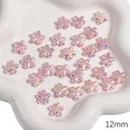 Perle a fiore in ABS rosa cangiante 12mm per la creazione di gioielli fai-da-te e hobby - Stile Stella Marina (#10) / 12mm (2 Pezzi/Confezione) / Rosa Olografico