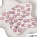 Perle ABS rosa iridescenti a forma di stella per gioielli fai da te 10x11mm - Stile Pietra (#11) / 10x11mm (2 Pezzi/Confezione) / Rosa Olografico