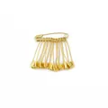 Goldene Sicherheitsnadeln aus Eisen für DIY-Stricken und Etikettenzubehör - Einfacher Stil / Breite 6xLänge 27mm (50 Stück/Packung) / Gold
