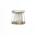 Silberne Sicherheitsnadeln Set für DIY Stricken mit zehn kleinen Nadeln auf einer Großen - Einfacher Stil / Breite 6xLänge 27mm (50 Stück/Packung) / Weißgold