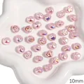 Perle a stella iridescenti rosa da 10mm per creazione gioielli fai da te - Stile Forma Irregolare (#14) / 10mm (2 Pezzi/Confezione) / Rosa Olografico