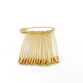 Goldenes Sicherheitsnadel-Set für DIY-Strickprojekte und Zubehör für Etiketten - Einfacher Stil / Breite 12xLänge 55mm (50 Stück/Packung) / Gold