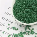 Groene matte glazen kralen van 3mm voor doe-het-zelf sieraden en kralenarmbanden - 3mm (Ongeveer 20g/Pak) / Groen