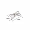 Lot d'agrafes et porte-agrafes en métal argenté 7mm x 10mm pour couture de vêtement - 10mm x 7mm / Or blanc