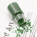 Bottled green glass seed beads for DIY jewelry making and craft bracelets - Dark Green